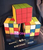 Rubiks cube birthday cake